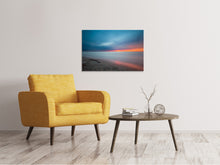 Laden Sie das Bild in den Galerie-Viewer, Leinwandbild Strand im Abendrot