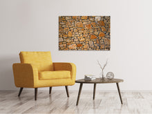 Laden Sie das Bild in den Galerie-Viewer, Leinwandbild Natur Steinmauer