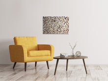 Laden Sie das Bild in den Galerie-Viewer, Leinwandbild Holzstapel