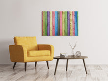 Laden Sie das Bild in den Galerie-Viewer, Leinwandbild Buntes Holz