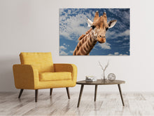 Laden Sie das Bild in den Galerie-Viewer, Leinwandbild Achtung Giraffe!