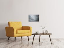 Laden Sie das Bild in den Galerie-Viewer, Leinwandbild Dunkle Regentropfen an der Wand