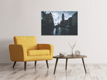 Laden Sie das Bild in den Galerie-Viewer, Leinwandbild Regentropfen an der Fensterscheibe