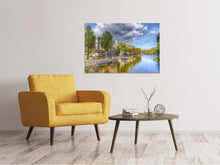 Laden Sie das Bild in den Galerie-Viewer, Leinwandbild Idyllisches Amsterdam