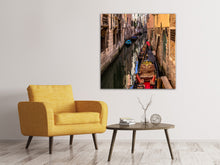 Laden Sie das Bild in den Galerie-Viewer, Leinwandbild Die Gondeln von Venedig
