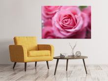 Laden Sie das Bild in den Galerie-Viewer, Leinwandbild Rosen Makro