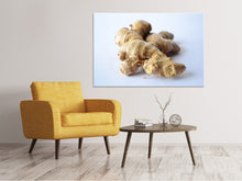 Laden Sie das Bild in den Galerie-Viewer, Leinwandbild Frische Ingwer Knolle