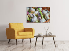 Laden Sie das Bild in den Galerie-Viewer, Leinwandbild Frischer Knoblauch