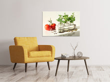 Laden Sie das Bild in den Galerie-Viewer, Leinwandbild Tomaten und Kräuter