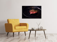 Laden Sie das Bild in den Galerie-Viewer, Leinwandbild Fleisch in der Pfanne