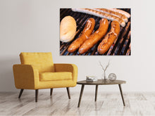 Laden Sie das Bild in den Galerie-Viewer, Leinwandbild Gegrillte Wurst