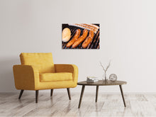 Laden Sie das Bild in den Galerie-Viewer, Leinwandbild Gegrillte Wurst