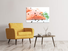 Laden Sie das Bild in den Galerie-Viewer, Leinwandbild Roher Lachs