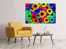 Laden Sie das Bild in den Galerie-Viewer, Leinwandbild Bunte Sonnenblumen