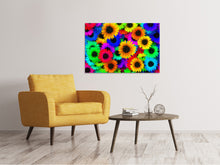 Laden Sie das Bild in den Galerie-Viewer, Leinwandbild Bunte Sonnenblumen