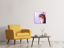 Laden Sie das Bild in den Galerie-Viewer, Leinwandbild Pop Art Katzen Portrait