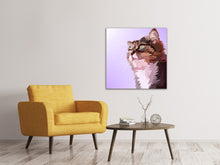 Laden Sie das Bild in den Galerie-Viewer, Leinwandbild Pop Art Katzen Portrait