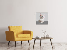 Laden Sie das Bild in den Galerie-Viewer, Leinwandbild Kunstwerk Katze