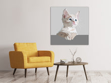 Laden Sie das Bild in den Galerie-Viewer, Leinwandbild Kunstwerk Katze