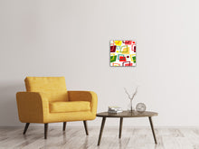 Laden Sie das Bild in den Galerie-Viewer, Leinwandbild Rechtecke im Retrodesign