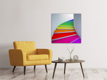 Laden Sie das Bild in den Galerie-Viewer, Leinwandbild Bunte Treppe