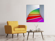 Laden Sie das Bild in den Galerie-Viewer, Leinwandbild Bunte Treppe