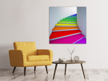 Laden Sie das Bild in den Galerie-Viewer, Leinwandbild Bunte Treppe