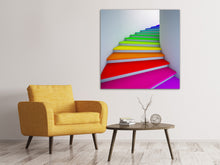 Laden Sie das Bild in den Galerie-Viewer, Leinwandbild Bunte Treppe