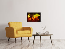 Laden Sie das Bild in den Galerie-Viewer, Leinwandbild Retro-Weltkarte