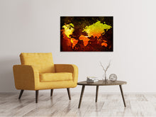 Laden Sie das Bild in den Galerie-Viewer, Leinwandbild Retro-Weltkarte