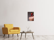 Laden Sie das Bild in den Galerie-Viewer, Leinwandbild Erdbeer-Kuss