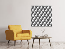 Laden Sie das Bild in den Galerie-Viewer, Leinwandbild 3D-Rauten Silbergrau