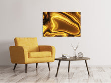 Laden Sie das Bild in den Galerie-Viewer, Leinwandbild Abstrakt Flüssiges Gold