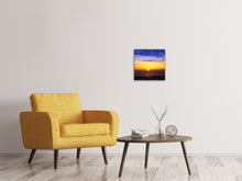 Laden Sie das Bild in den Galerie-Viewer, Leinwandbild Leuchtender Sonnenuntergang