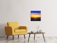 Laden Sie das Bild in den Galerie-Viewer, Leinwandbild Leuchtender Sonnenuntergang