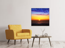 Laden Sie das Bild in den Galerie-Viewer, Leinwandbild Leuchtender Sonnenuntergang