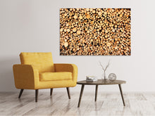 Laden Sie das Bild in den Galerie-Viewer, Leinwandbild Holzstämme