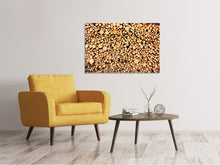 Laden Sie das Bild in den Galerie-Viewer, Leinwandbild Holzstämme