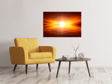 Laden Sie das Bild in den Galerie-Viewer, Leinwandbild Glühender Sonnenuntergang