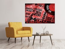 Laden Sie das Bild in den Galerie-Viewer, Leinwandbild Writings Music Grunge