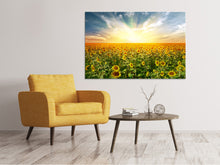 Laden Sie das Bild in den Galerie-Viewer, Leinwandbild Ein Feld voller Sonnenblumen