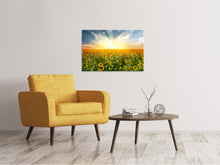 Laden Sie das Bild in den Galerie-Viewer, Leinwandbild Ein Feld voller Sonnenblumen