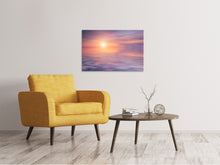Laden Sie das Bild in den Galerie-Viewer, Leinwandbild Sonnenuntergang auf See