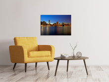 Laden Sie das Bild in den Galerie-Viewer, Leinwandbild Skyline Manhattan im Lichtermeer