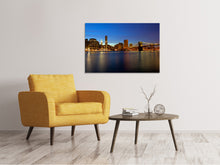 Laden Sie das Bild in den Galerie-Viewer, Leinwandbild Skyline Manhattan im Lichtermeer
