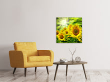 Laden Sie das Bild in den Galerie-Viewer, Leinwandbild Die Sonne und die Blumen