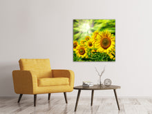 Laden Sie das Bild in den Galerie-Viewer, Leinwandbild Die Sonne und die Blumen