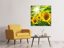 Laden Sie das Bild in den Galerie-Viewer, Leinwandbild Die Sonne und die Blumen