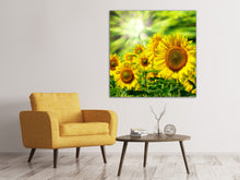 Laden Sie das Bild in den Galerie-Viewer, Leinwandbild Die Sonne und die Blumen