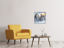 Laden Sie das Bild in den Galerie-Viewer, Leinwandbild Tannen im Schnee